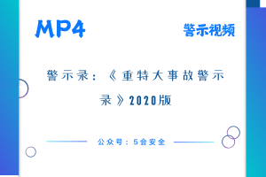 警示录：《重特大事故警示录》2020版