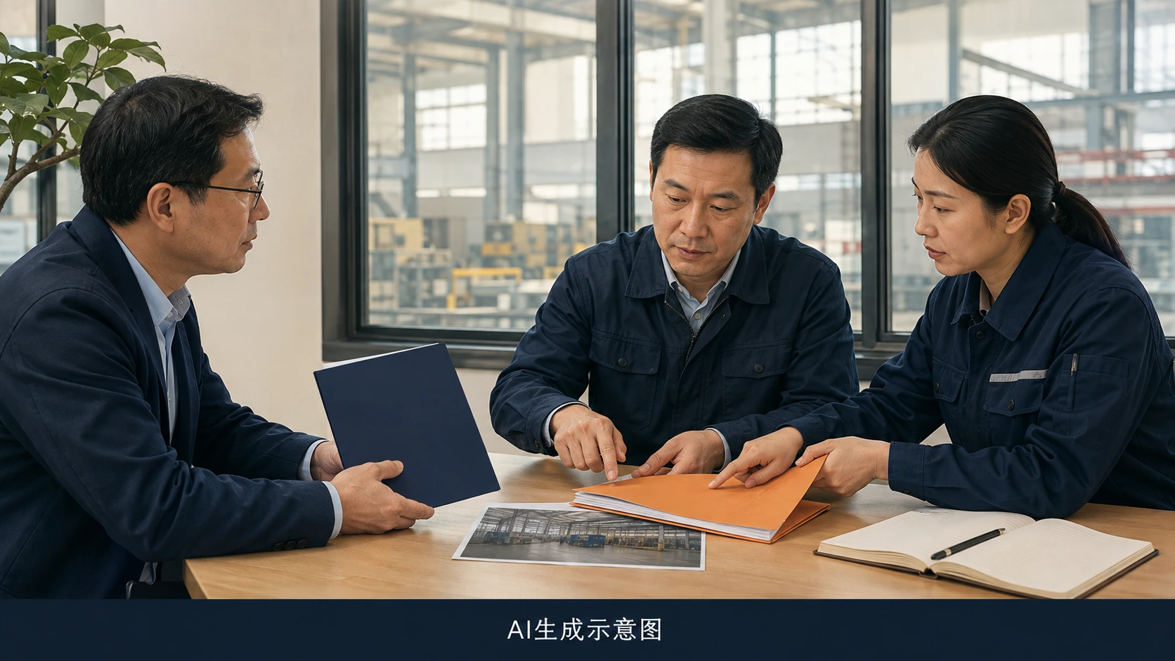 顾问意见由企业负责人和内部岗位共同转化为管理行动,AI生成示意图