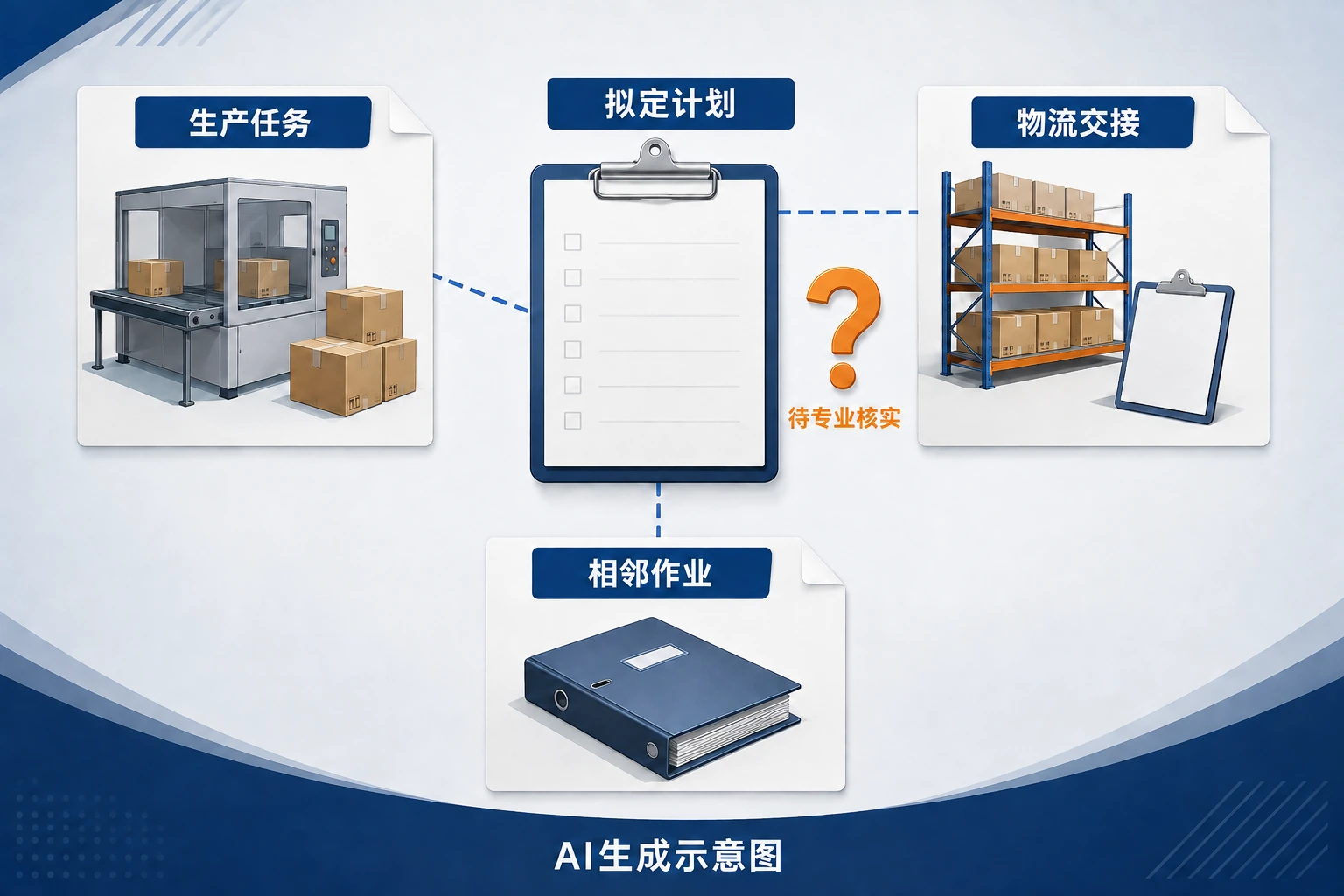 同一计划分别关联生产、物流和相邻作业的影响调查图