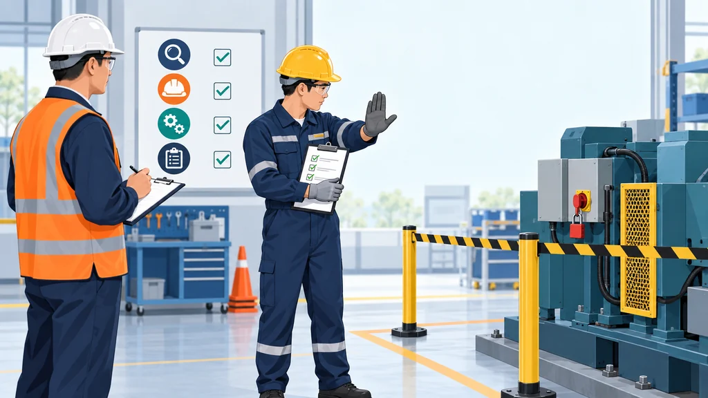 AI生成示意图：现场安全检查复核示意。