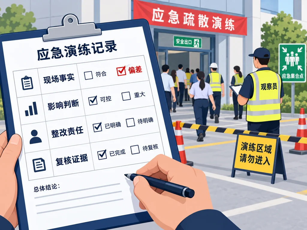 AI生成示意图：检查要点和整改闭环示意。