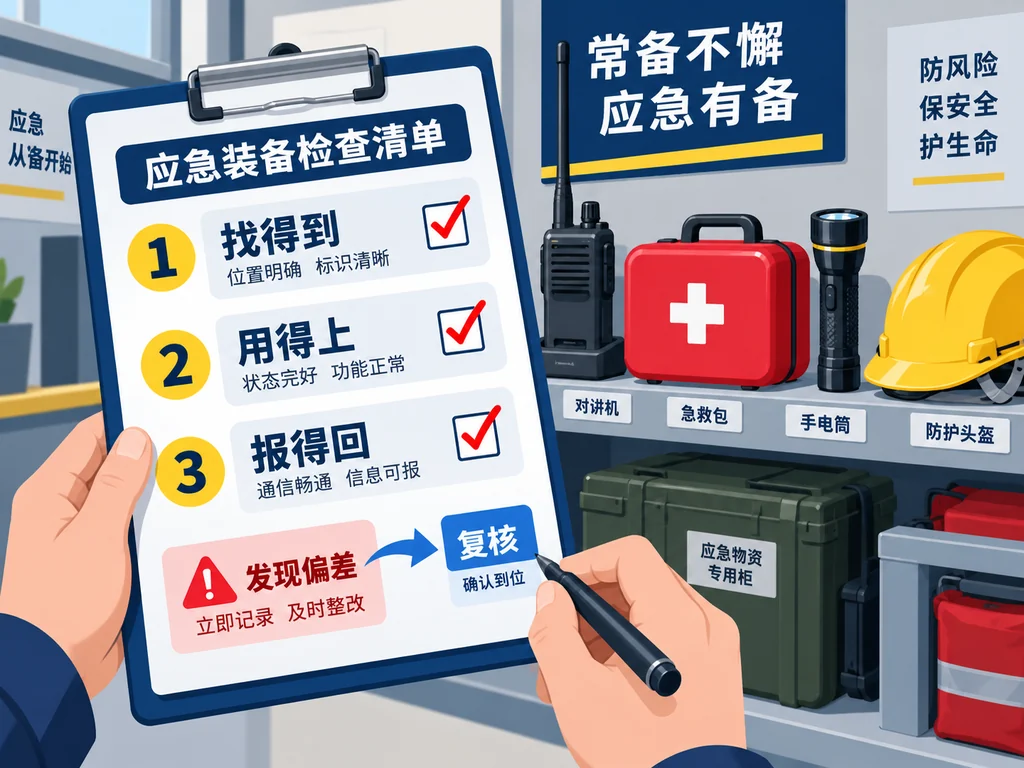 AI生成示意图：检查要点和整改闭环示意。