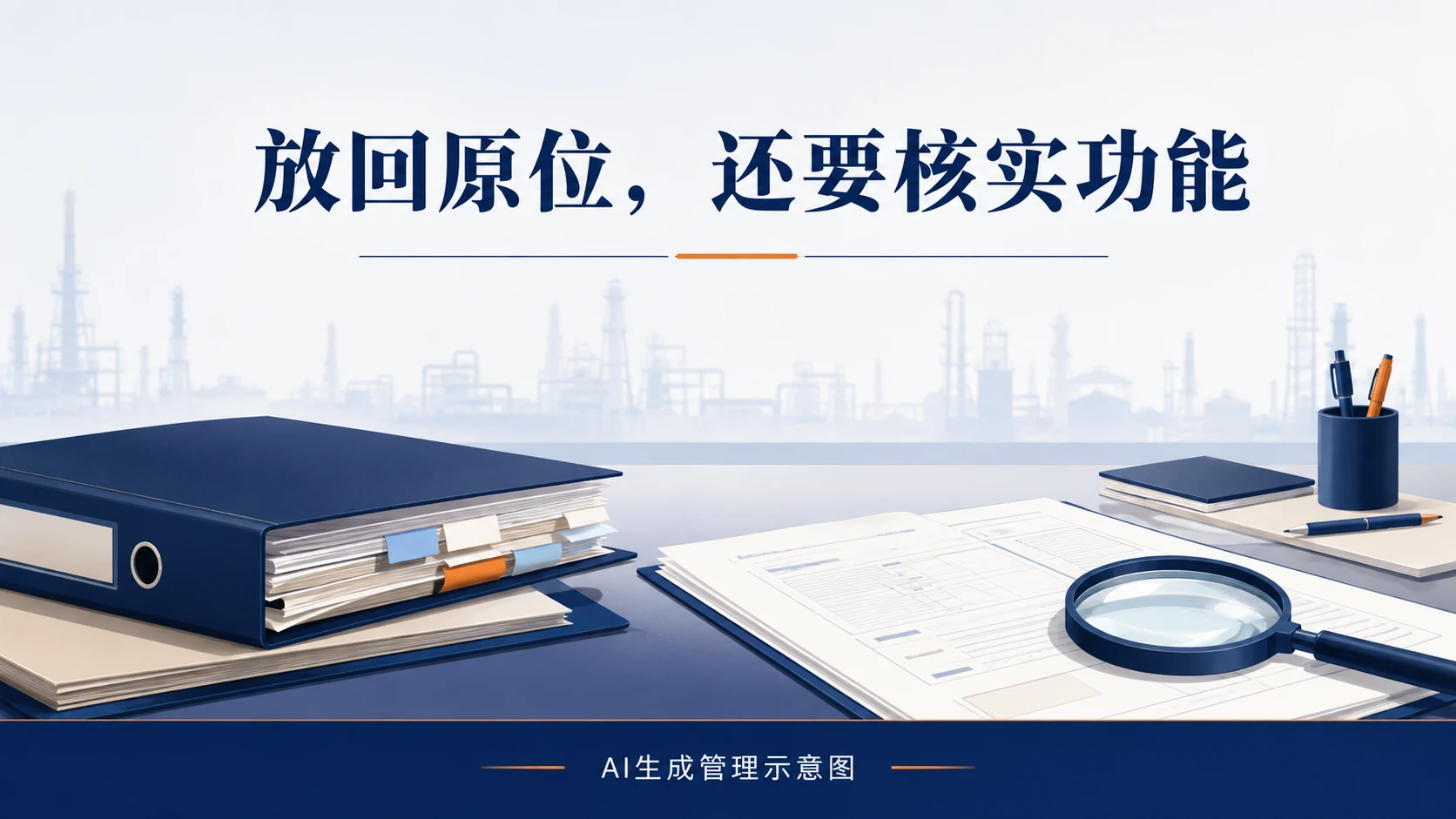 完工资料与安全设施恢复核查资料分开呈现,AI生成管理示意图