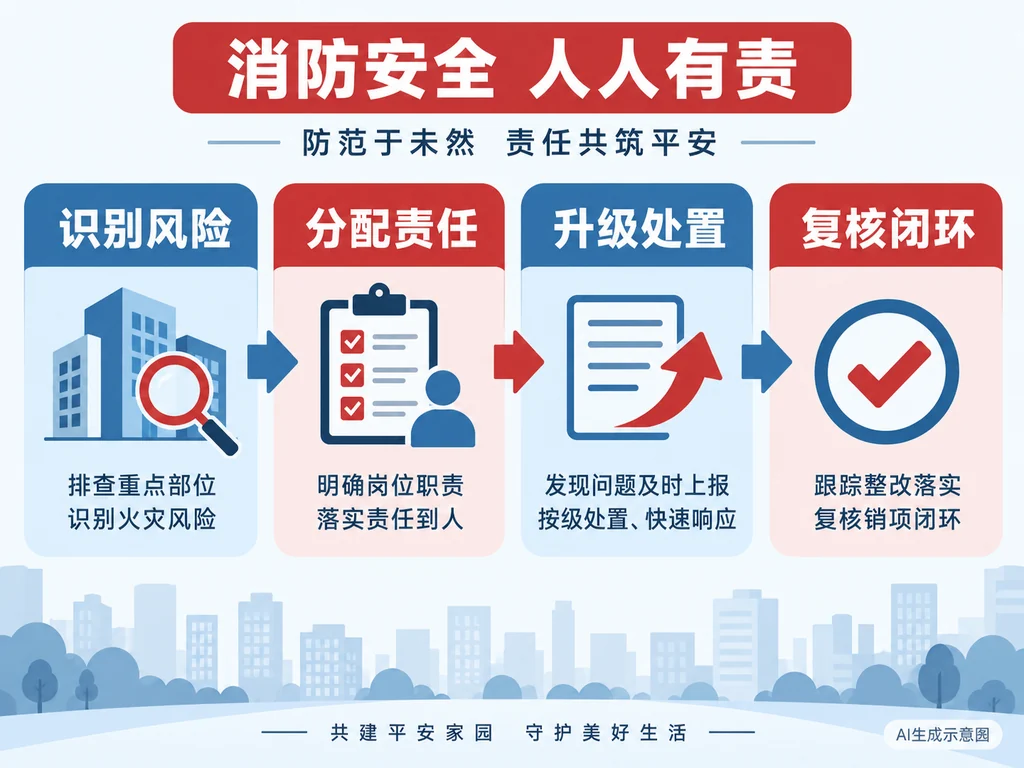 危险化学品储存条件设施监测作业过程责任闭环四组整改示意图