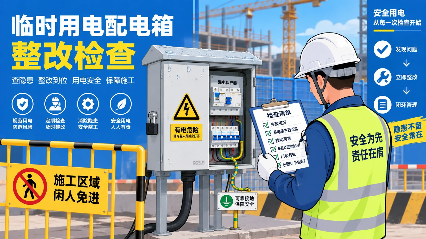 临时用电配电箱整改复查示意图