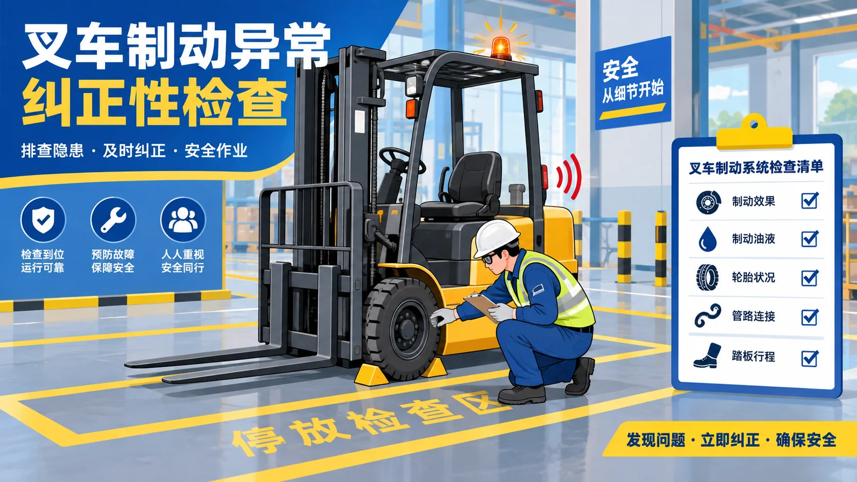叉车制动整改复查示意图