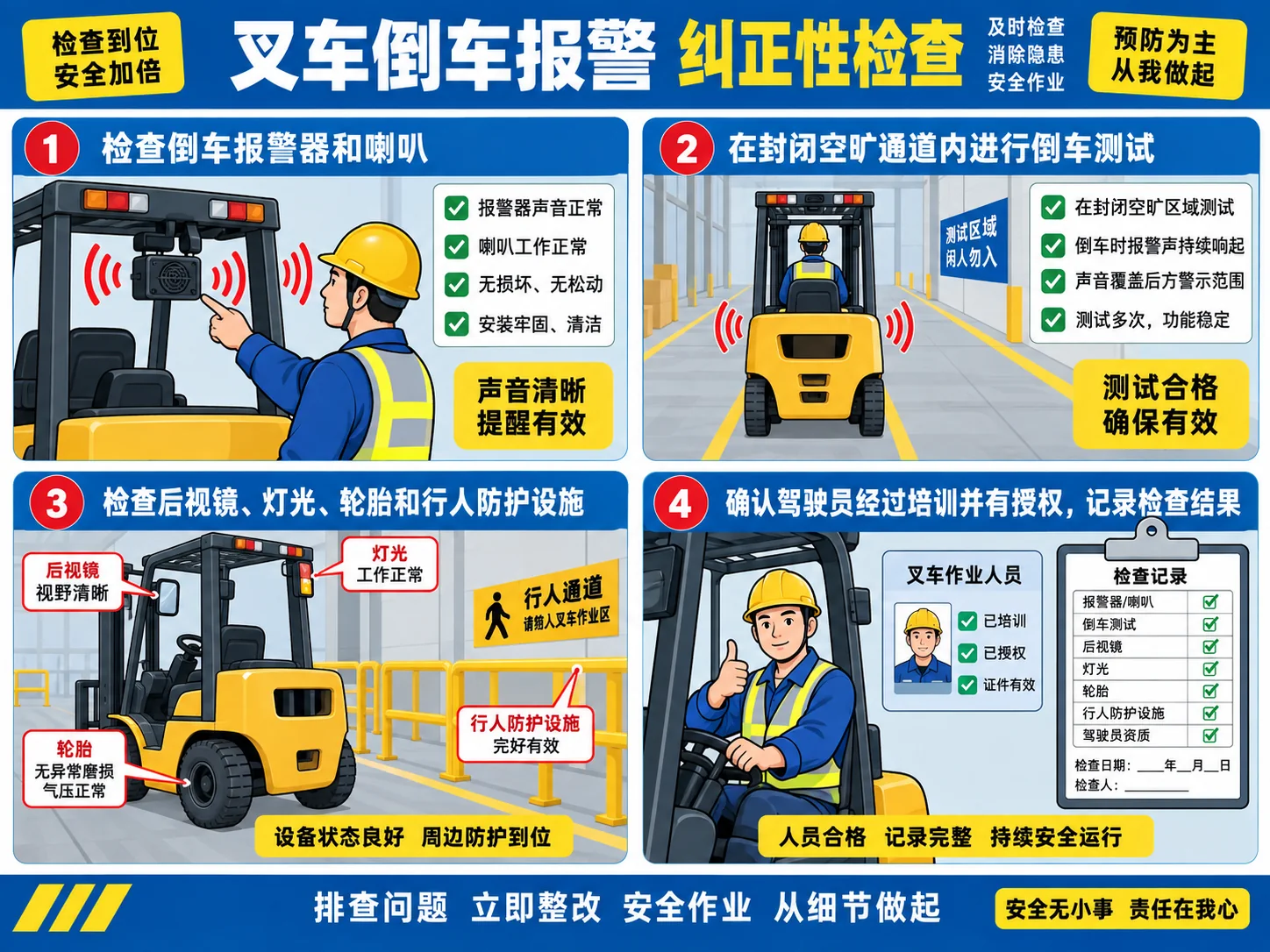 厂内车辆倒车报警五项复查示意图