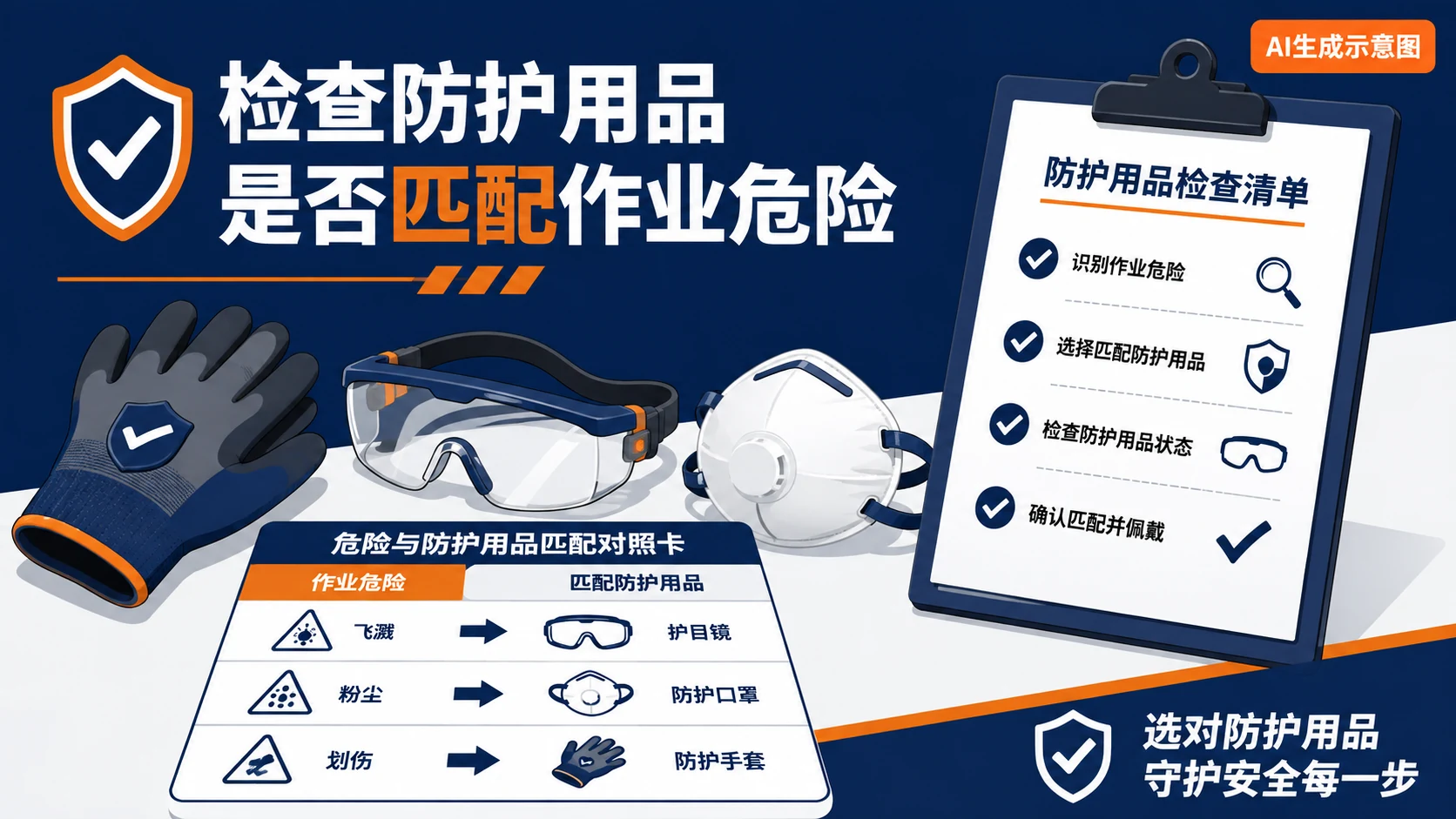 AI生成示意图:现场安全检查复核示意。