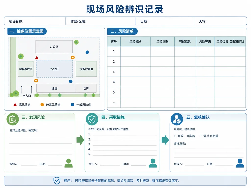 检查记录与复核证据示意图