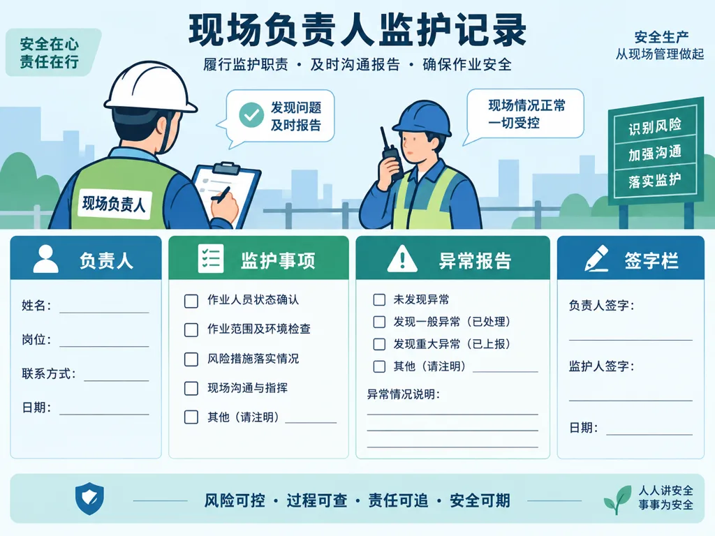 检查记录与复核证据示意图