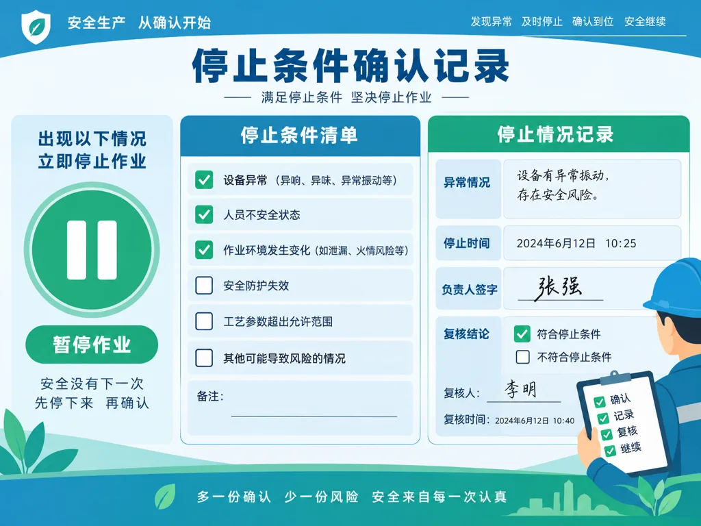 检查记录与复核证据示意图