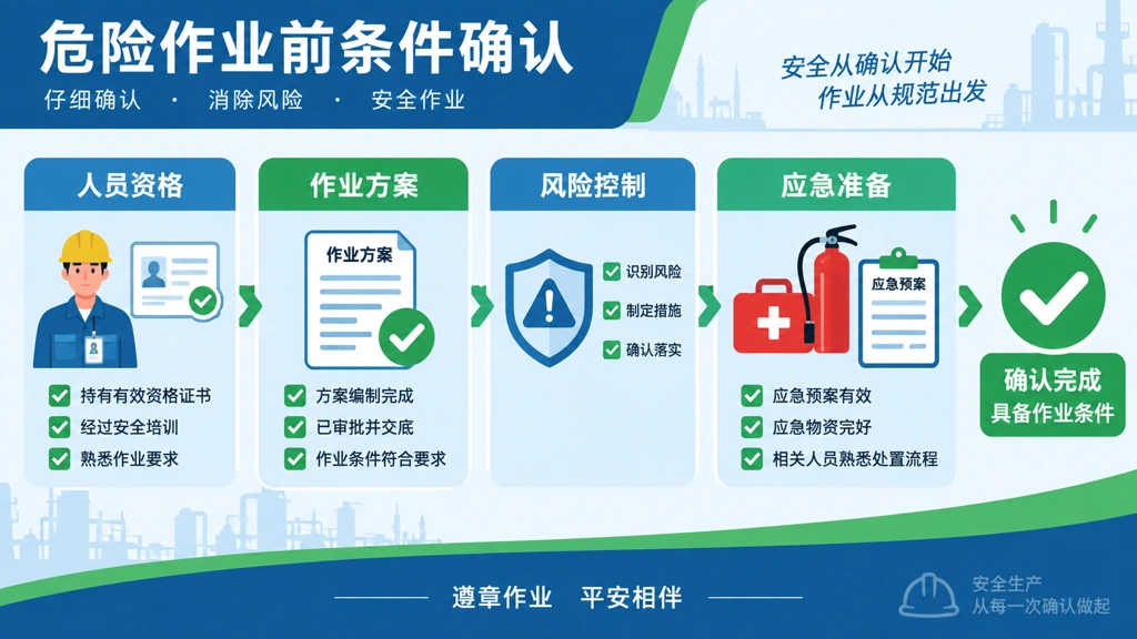 危险作业前四项条件确认示意图