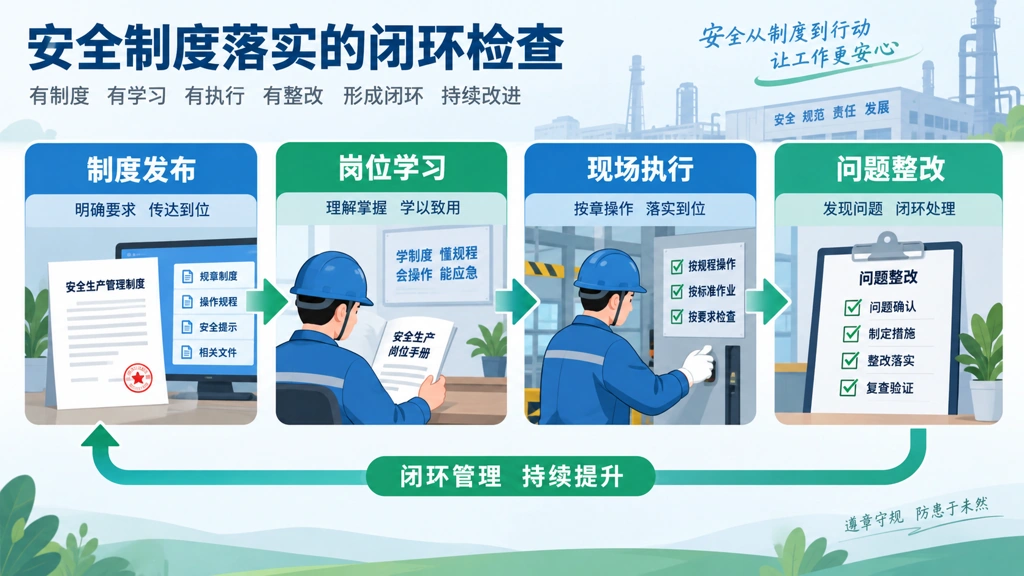 安全制度落实闭环检查示意图
