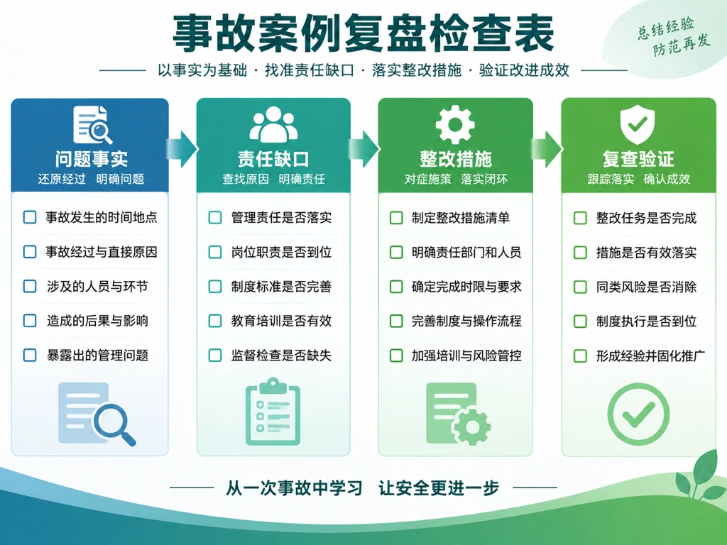 事故案例复盘检查表